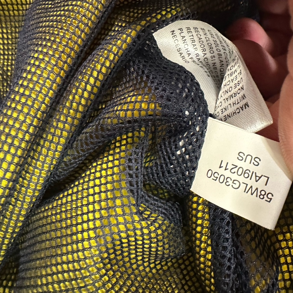 NFL Superbowl XLVIII Windbreaker Pullover 1/4 Zip Navy Yellow Pockets Lined Sz L - Picture 10 of 11